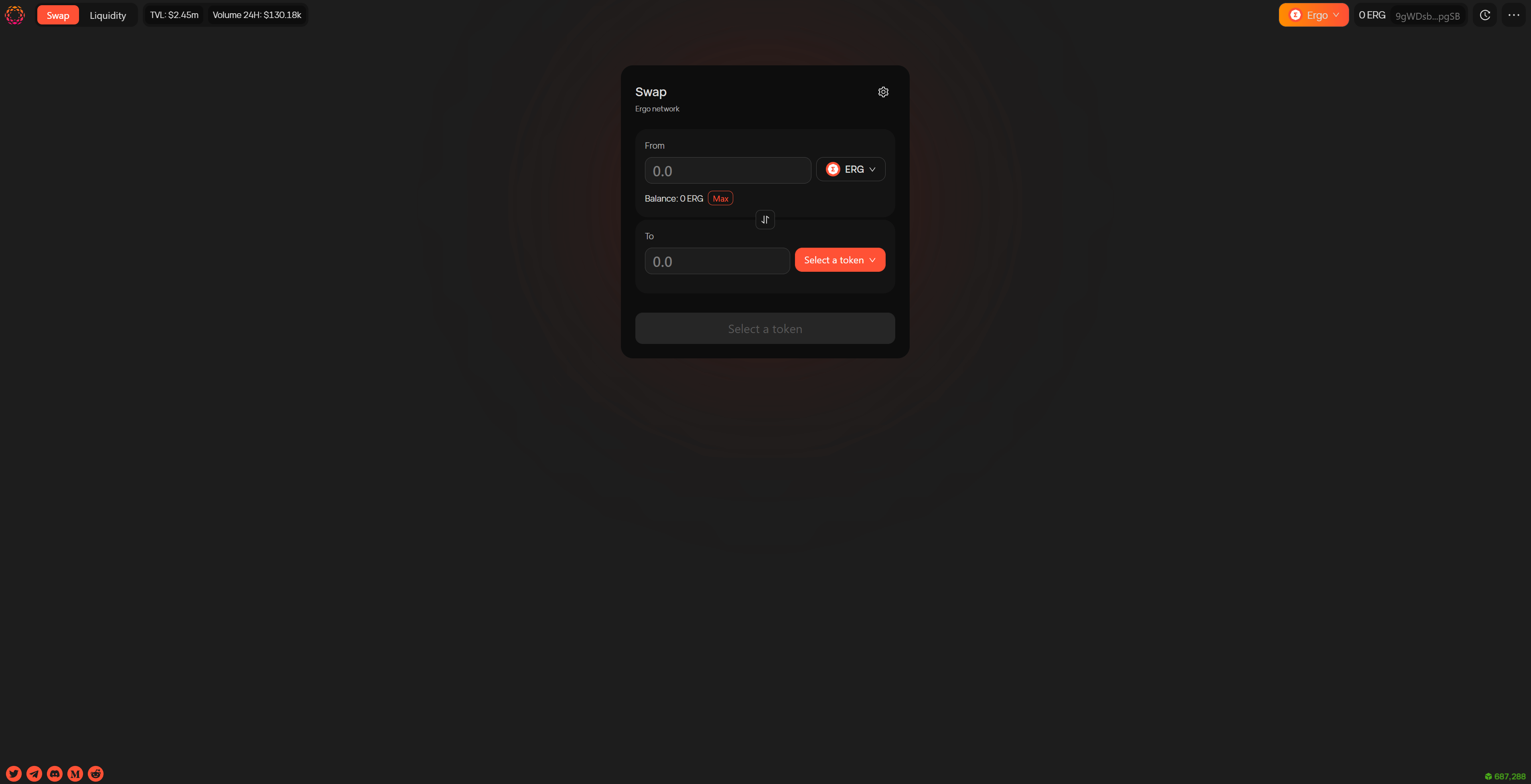 Nautilus wallet screen